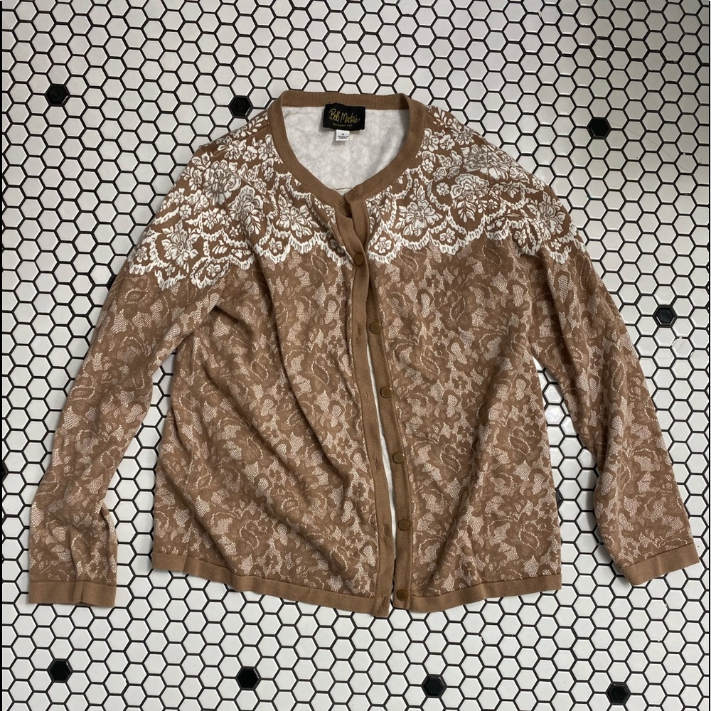 Bob Mackie cardigan sweater size small w flaw